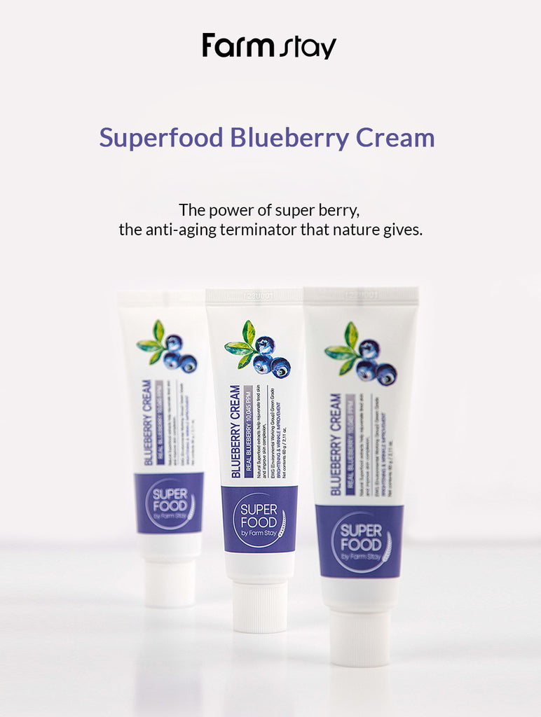 Farmstay Superfood Blueberry Cream - Face cream Skincare Korean Korea - Ushops