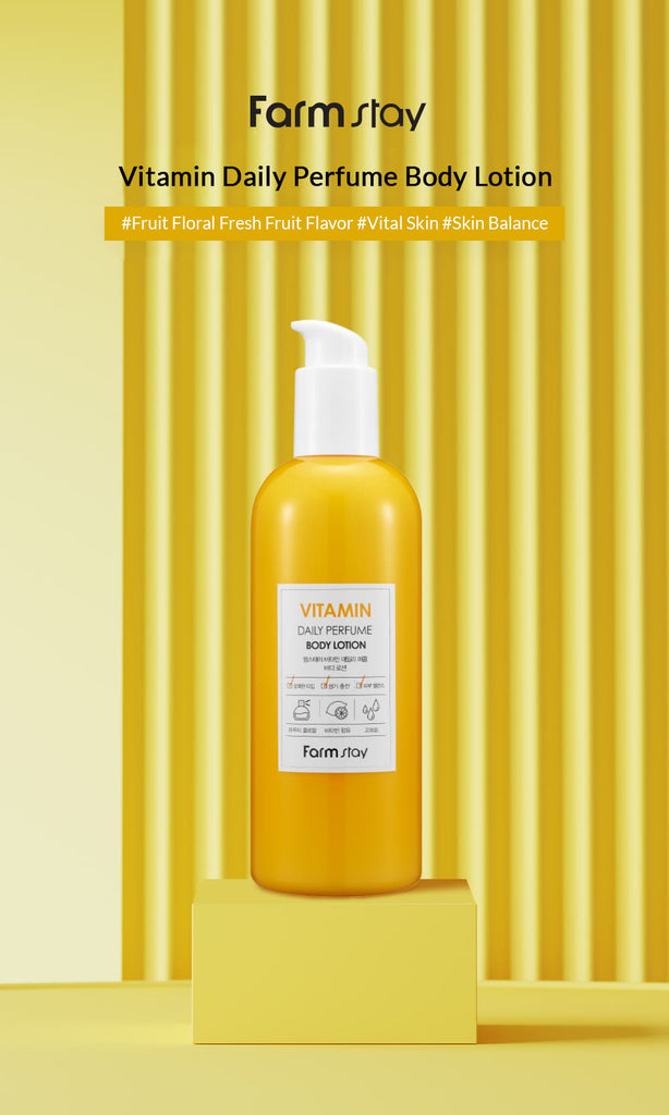 Farmstay Vitamin Daily Perfume Body Lotion - Korea Korean Skincare Moisturizes - Ushops