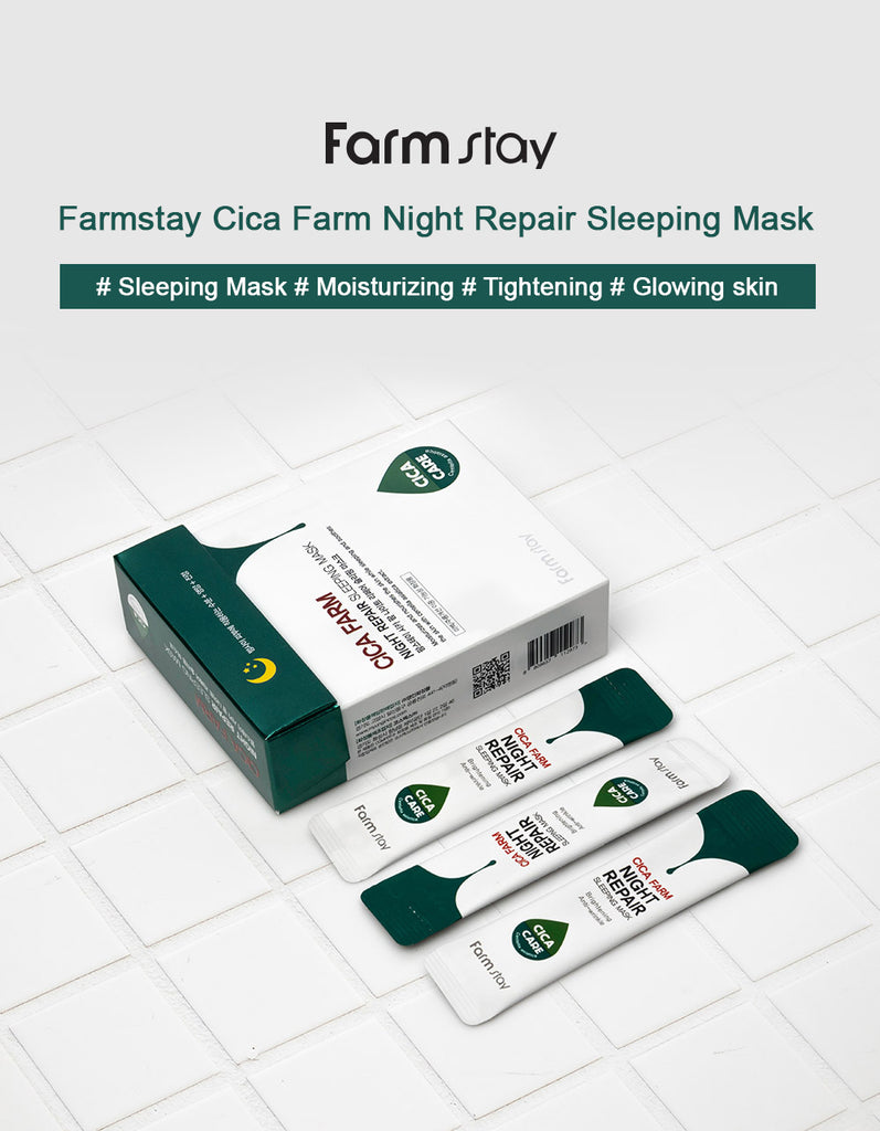 Farmstay Cica Farm Night Repair Sleeping Mask - Centella Asiatic - Night Cream - Ushops - Korea skincare