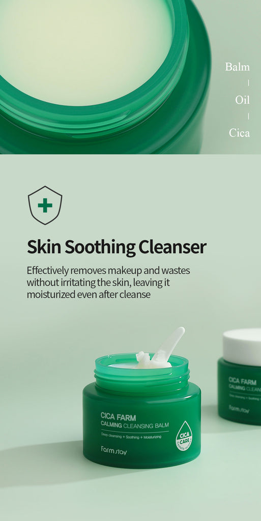 Farmstay Cica Farm Calming Cleansing Balm - Face Cleansing - Ushops - Korea Skincare