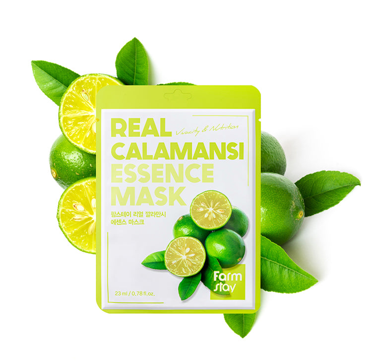 Farmstay Real Calamansi Essence Mask - Korea Korean Face Mask Sheet - Ushops