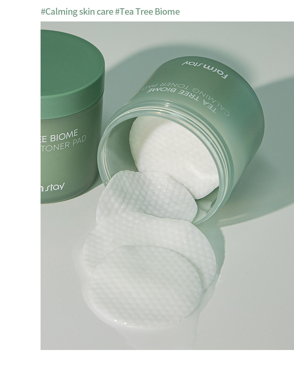 Farmstay Tea Tree Biome Calming Toner Pad - Sensitive Skin Korean Korea Skincare - Ushops