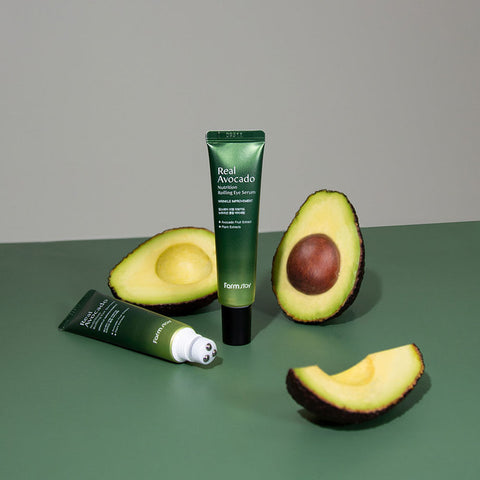 Farmstay Real Avocado Nutrition Rolling Eye Serum - Eye Cream Care Korea Korean - Ushops