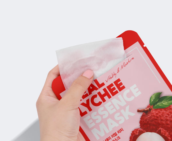 Farmstay Real Lychee Essence Mask - Korea Korean Face Mask Sheet - Ushops