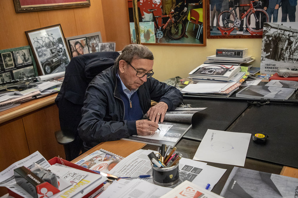 Ernesto Colnago in his office