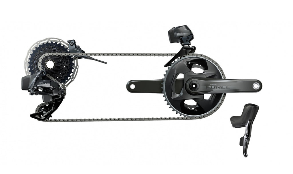 Components of a SRAM groupset