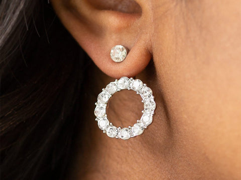 circle diamond earring