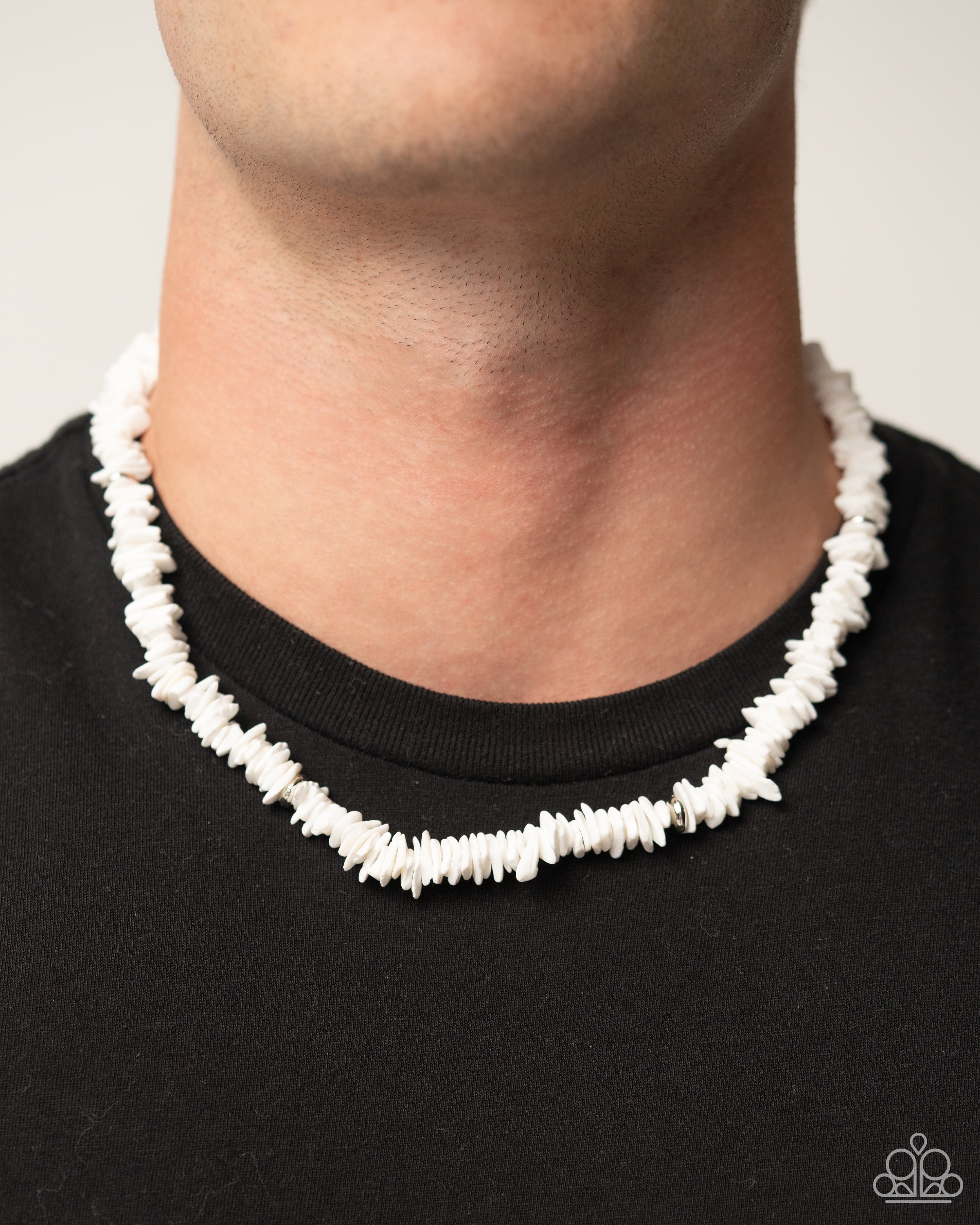 On A SHELL-ular Level White Necklace - Jewelry by Bretta