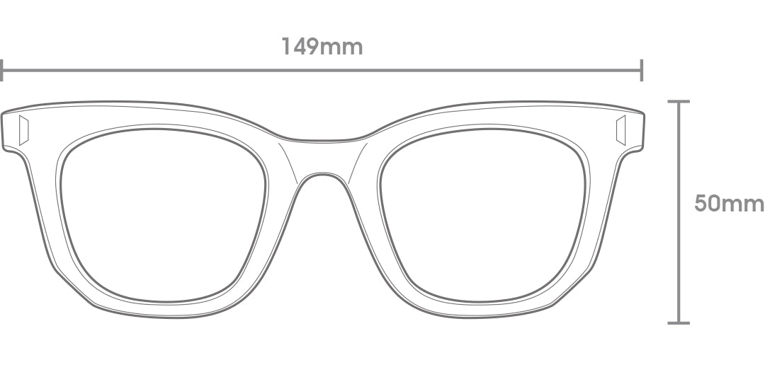 Nelson - Polarized Gloss Clear Honey Frame Sunglasses