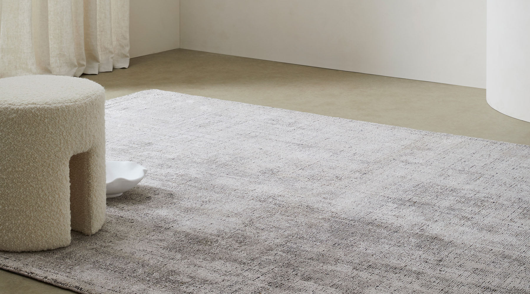 Weave Matisse Shale floor rug room setting