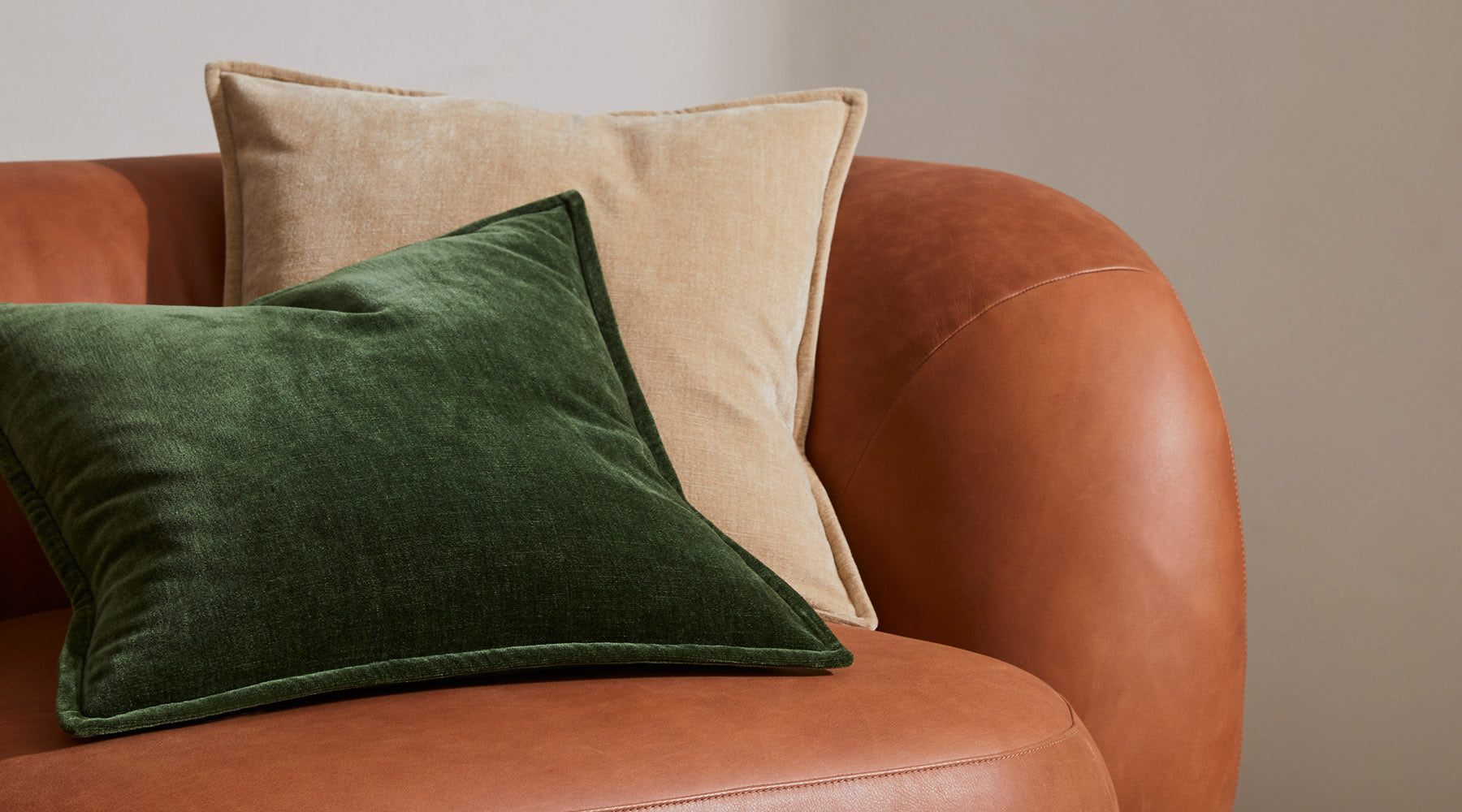 Weave Nova Forest and Tapioca cushions