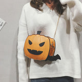 Halloween Pumpkin Chain Crossbody Bag - limitedbag