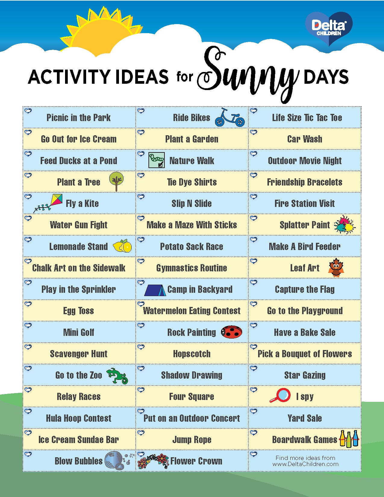 50 Sunny Day Outdoor Activities For Kids Delta Children