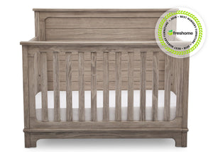 distressed white crib