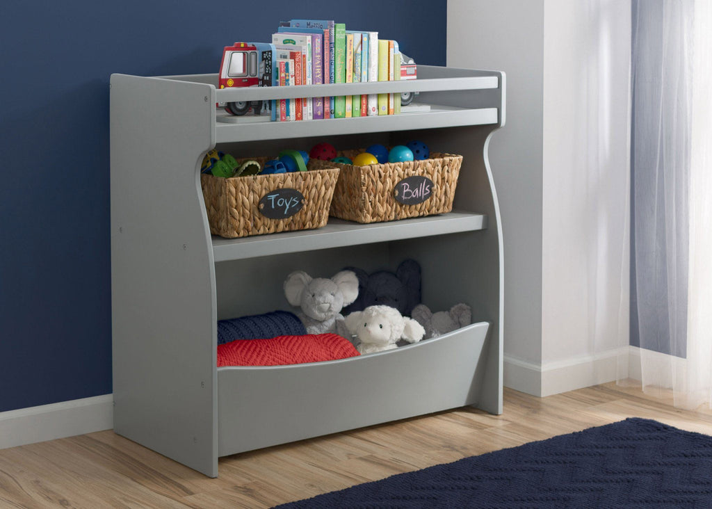 grey toy storage unit