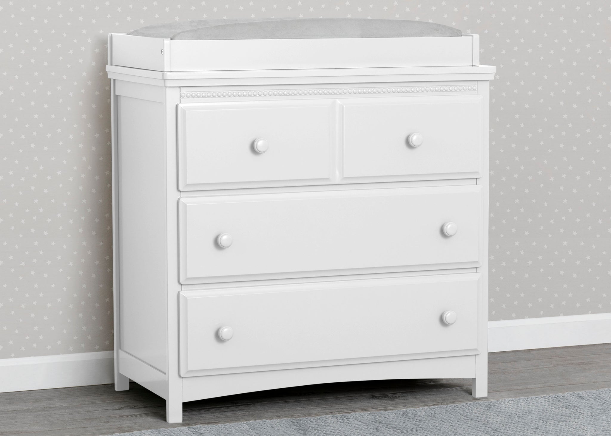 delta children emerson 3 drawer dresser with changing top