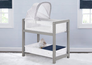 bassinet with wood frame