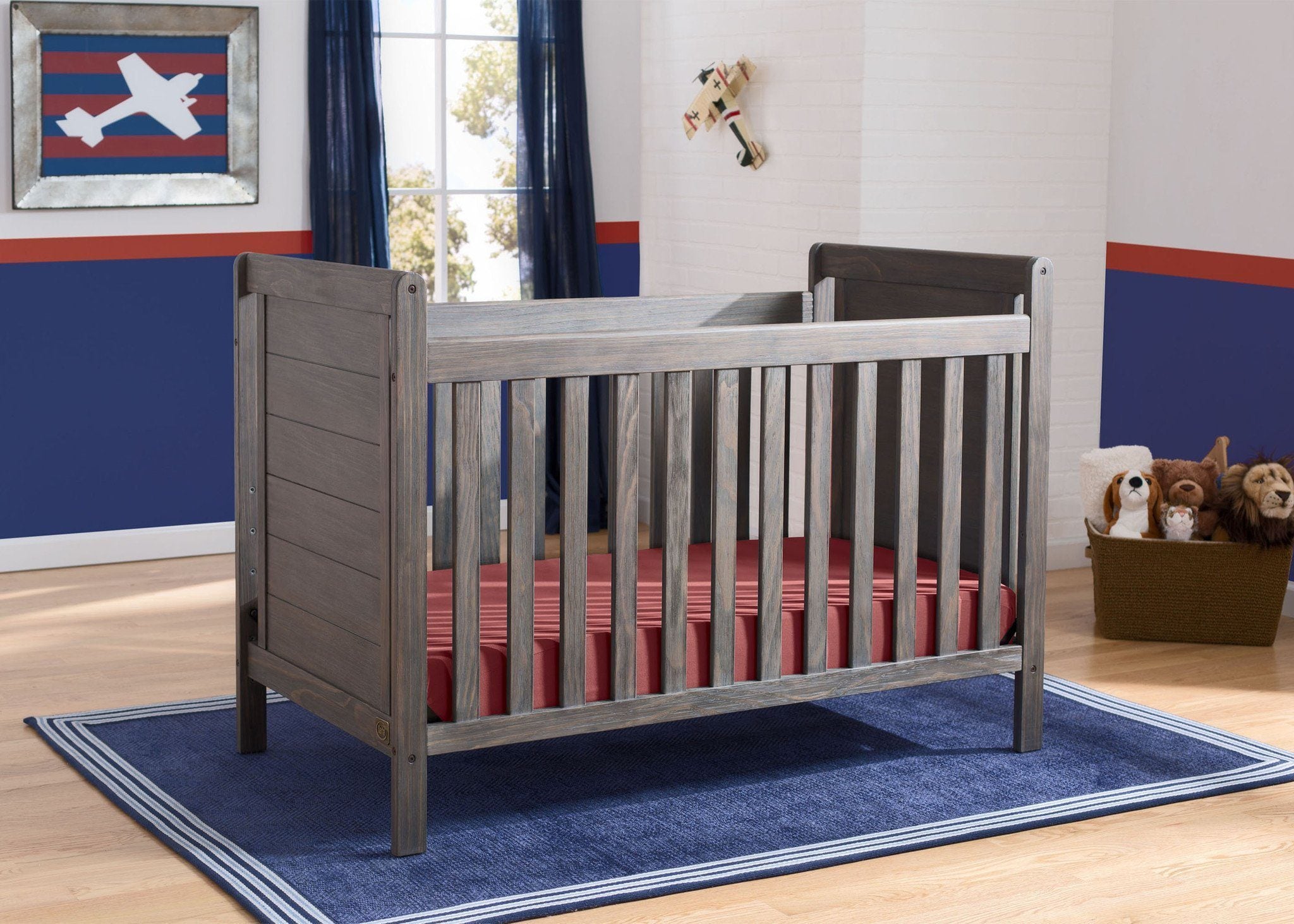 rustic grey crib