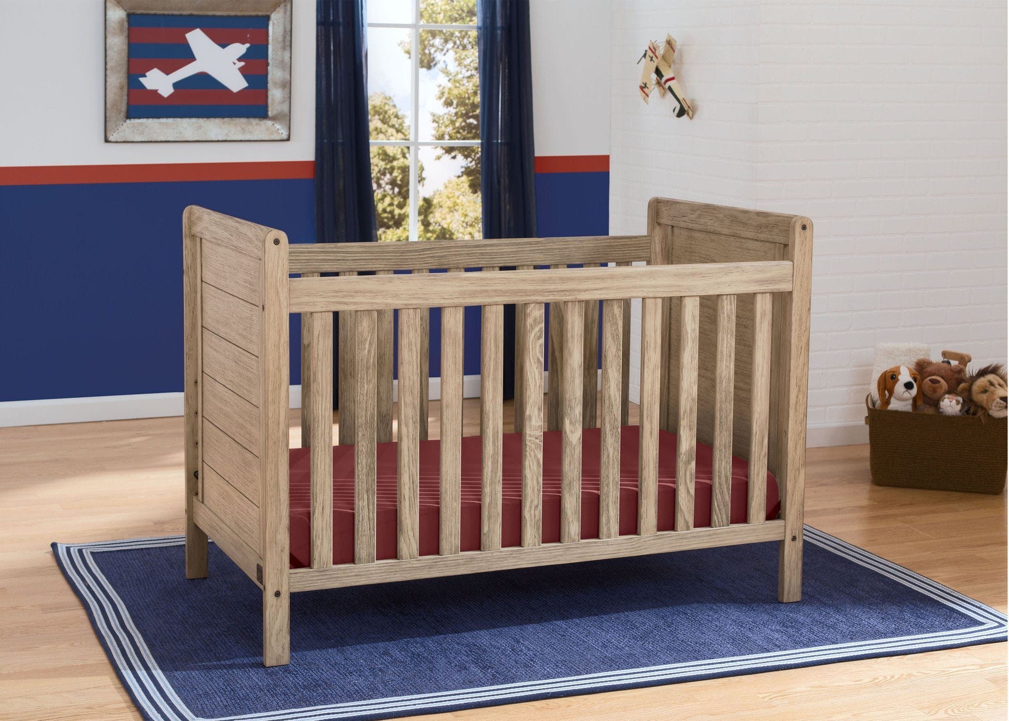 rustic wood crib