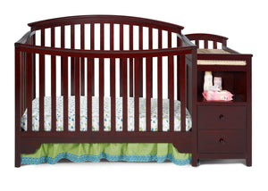 crib with mattress and changing table