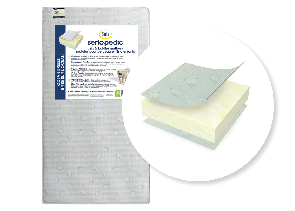 Sertapedic Ocean Breeze Crib And Toddler Mattress Delta Children