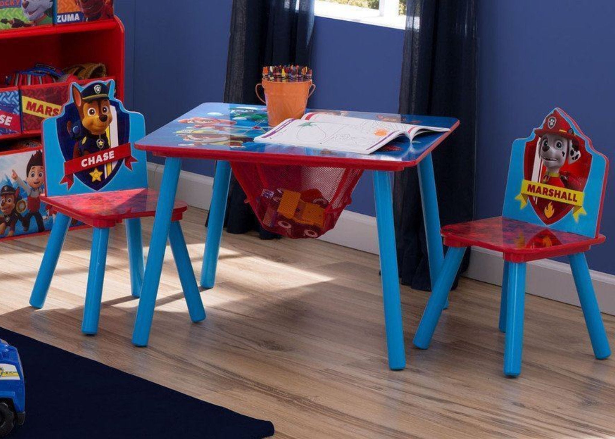 paw patrol table  chair set with storage  delta children