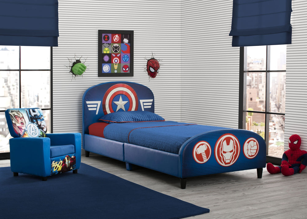 Marvel Avengers Upholstered Twin Bed Delta Children