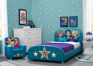 Dc Super Hero Girls Upholstered Twin Bed Delta Children