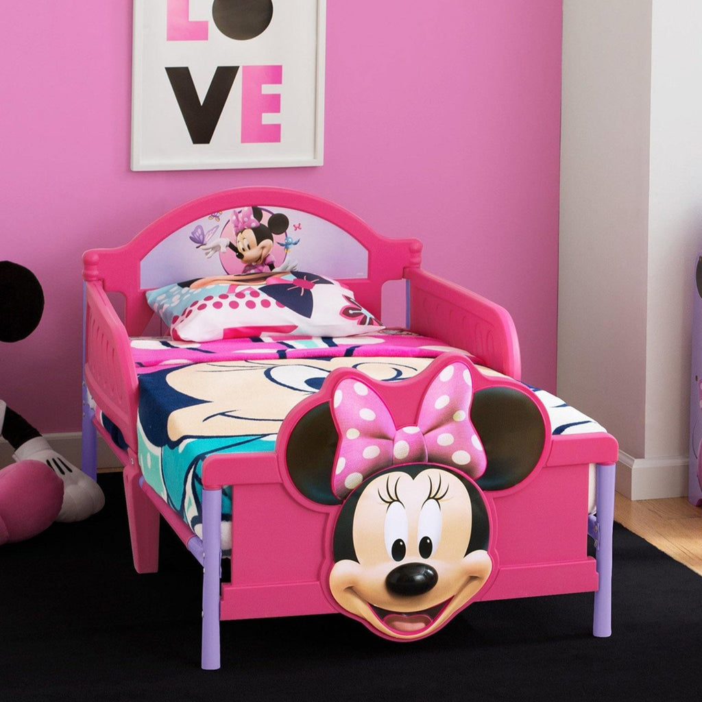 minnie mouse plastic 3d toddler bed