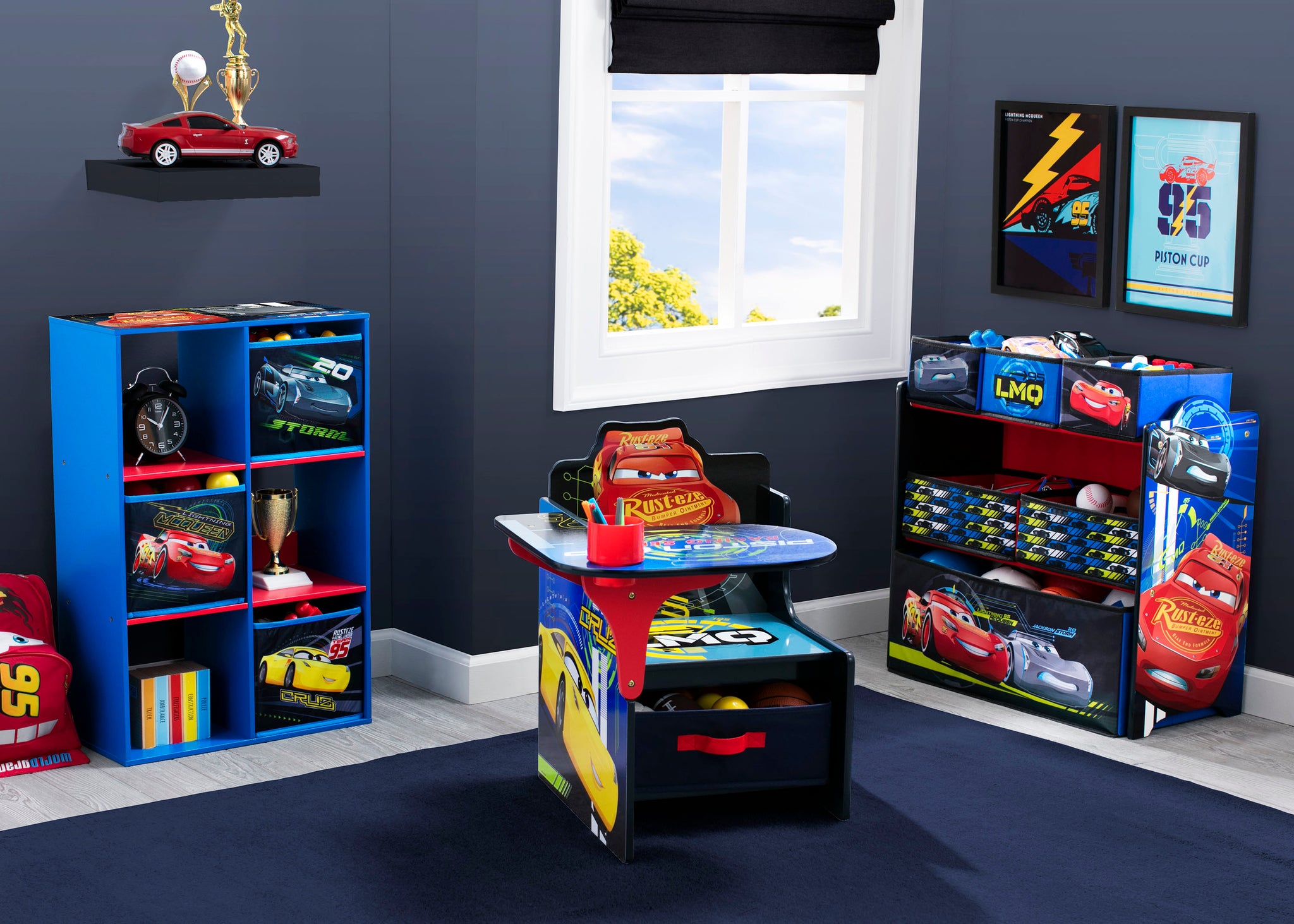 cars multi bin toy organizer