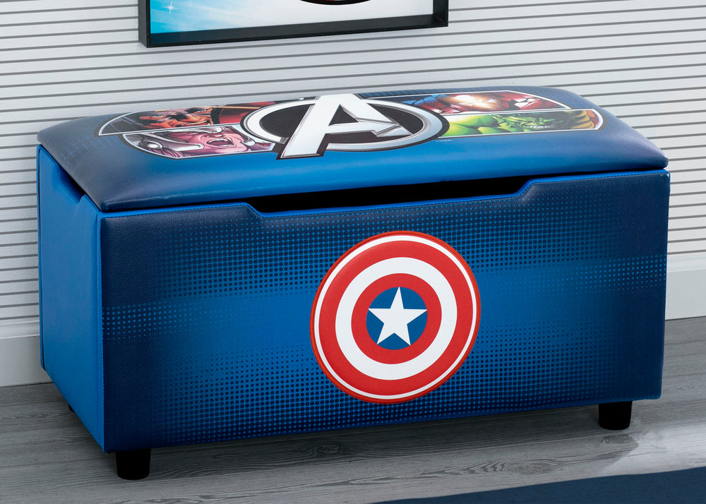 Avengers Upholstered Storage Bench For Kids – Delta Children