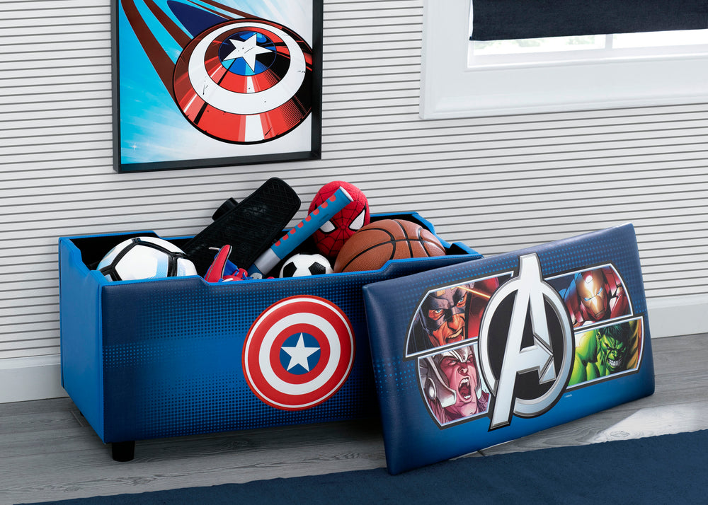 Avengers Upholstered Storage Bench For Kids Delta Children