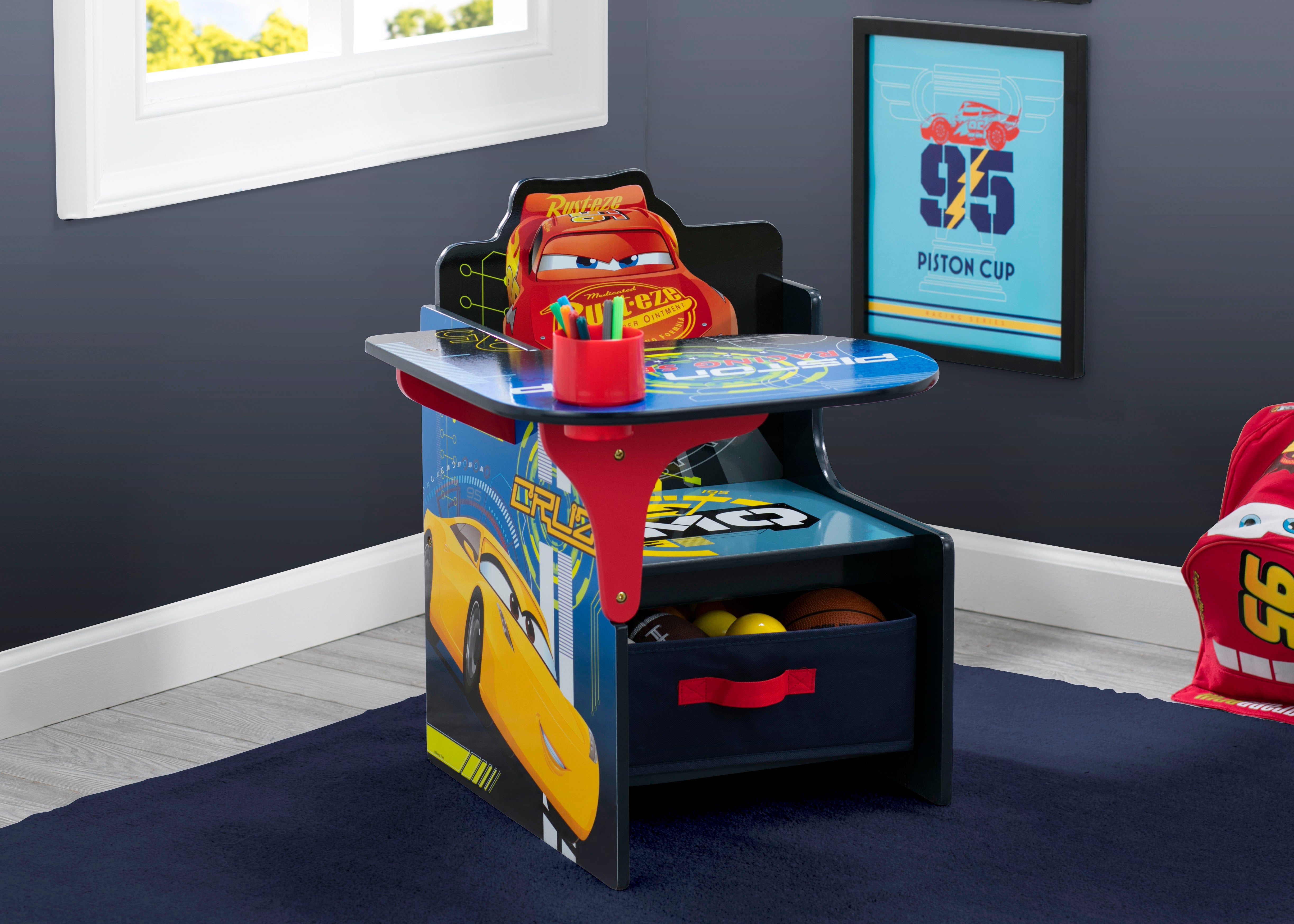 childrens desk and storage