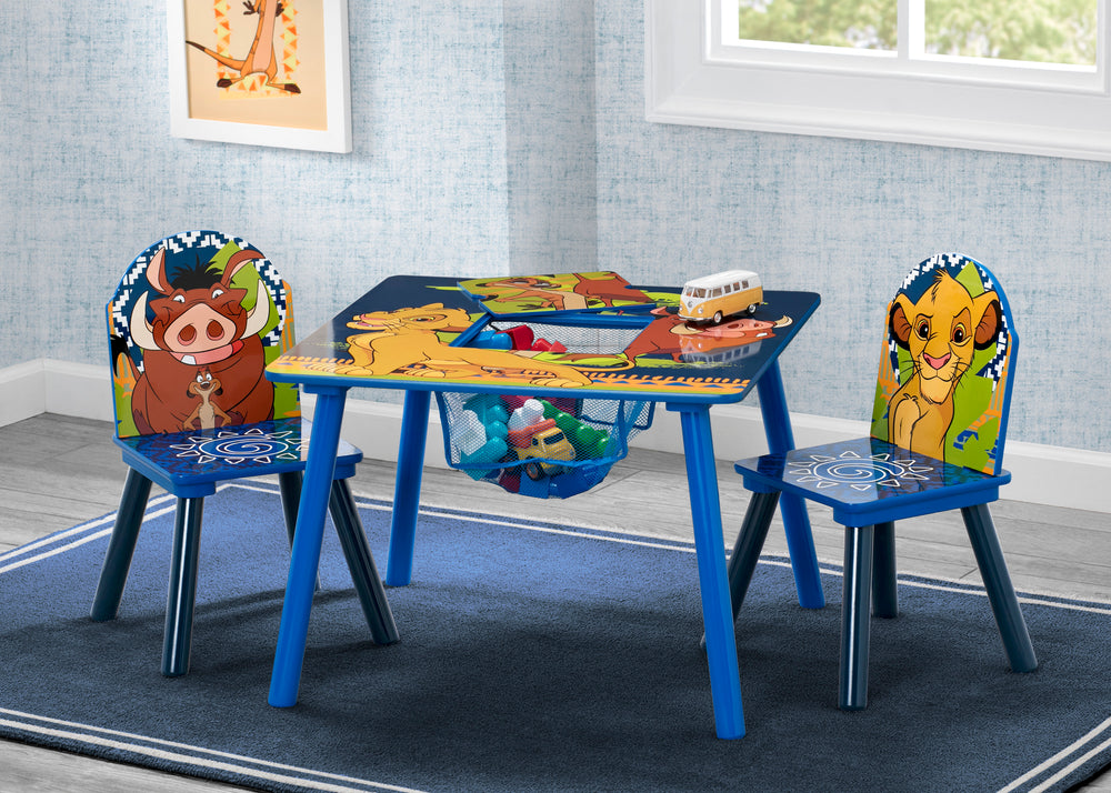 The Lion King Table And Chair Set With Storage Delta Children