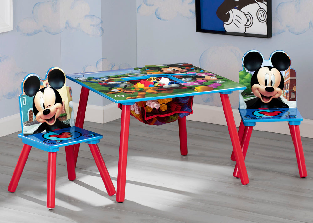 Mickey Mouse Kids Table And Chair Set With Storage Delta Children