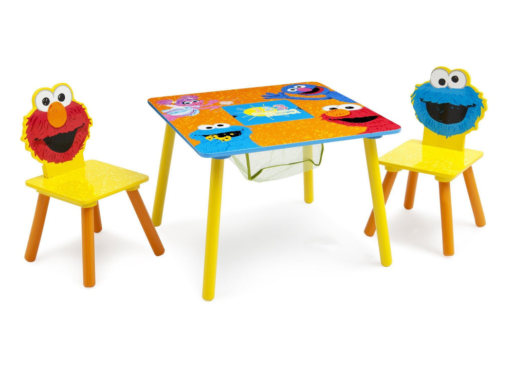 Sesame Street Puzzle Table Chair Set With Storage Delta