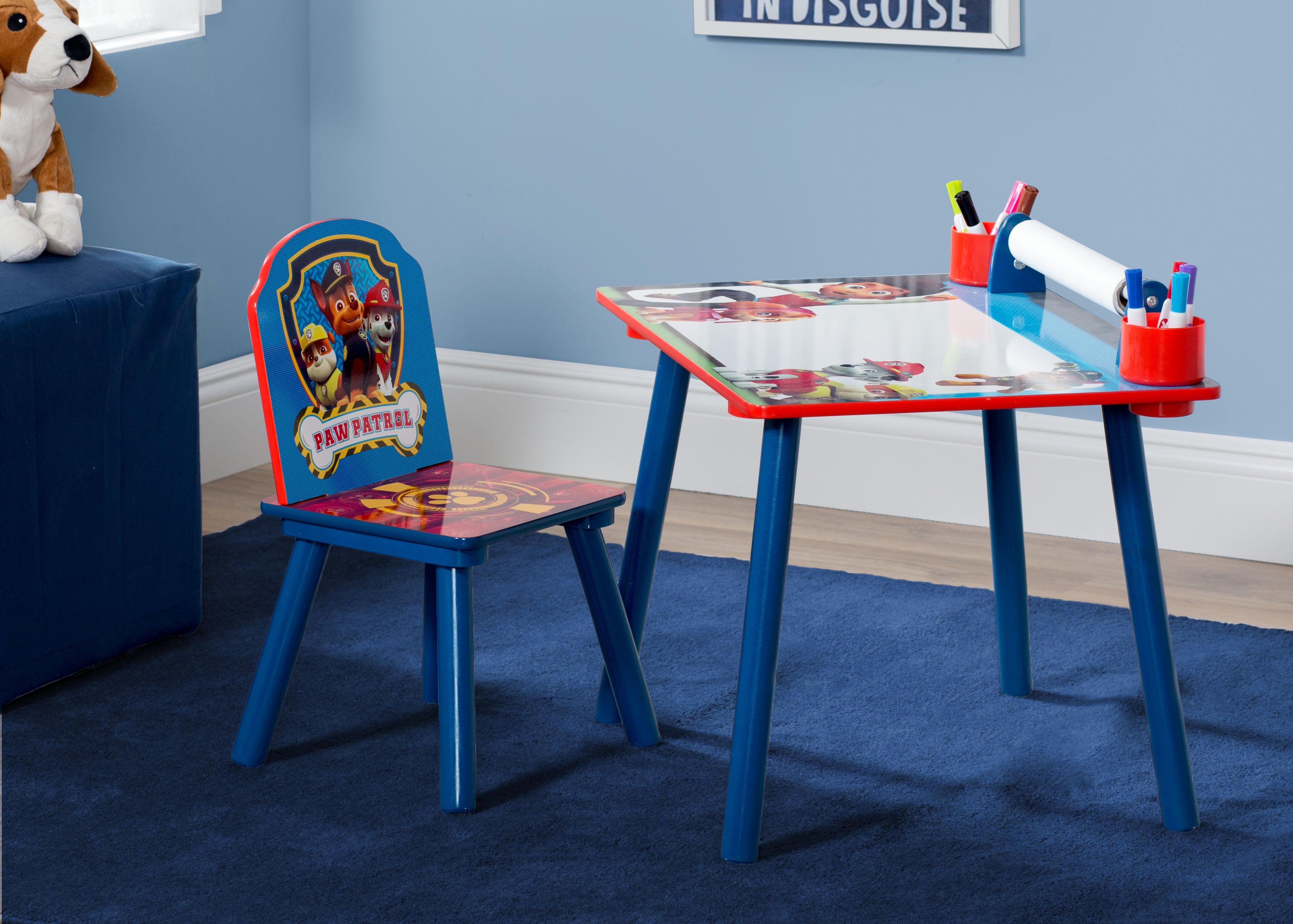 activity table with paper roll