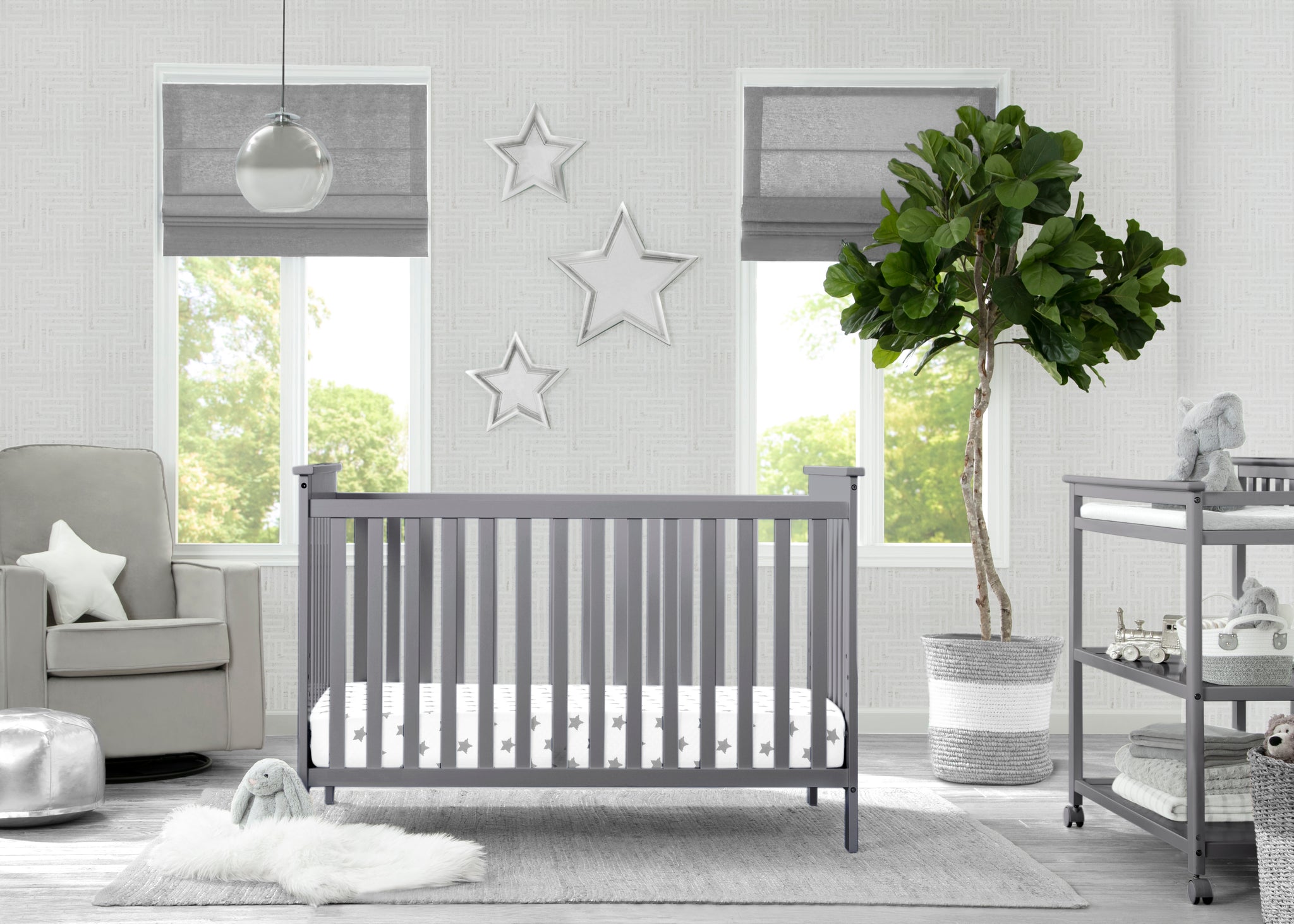 gray crib target