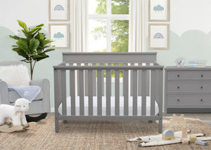 gray baby crib