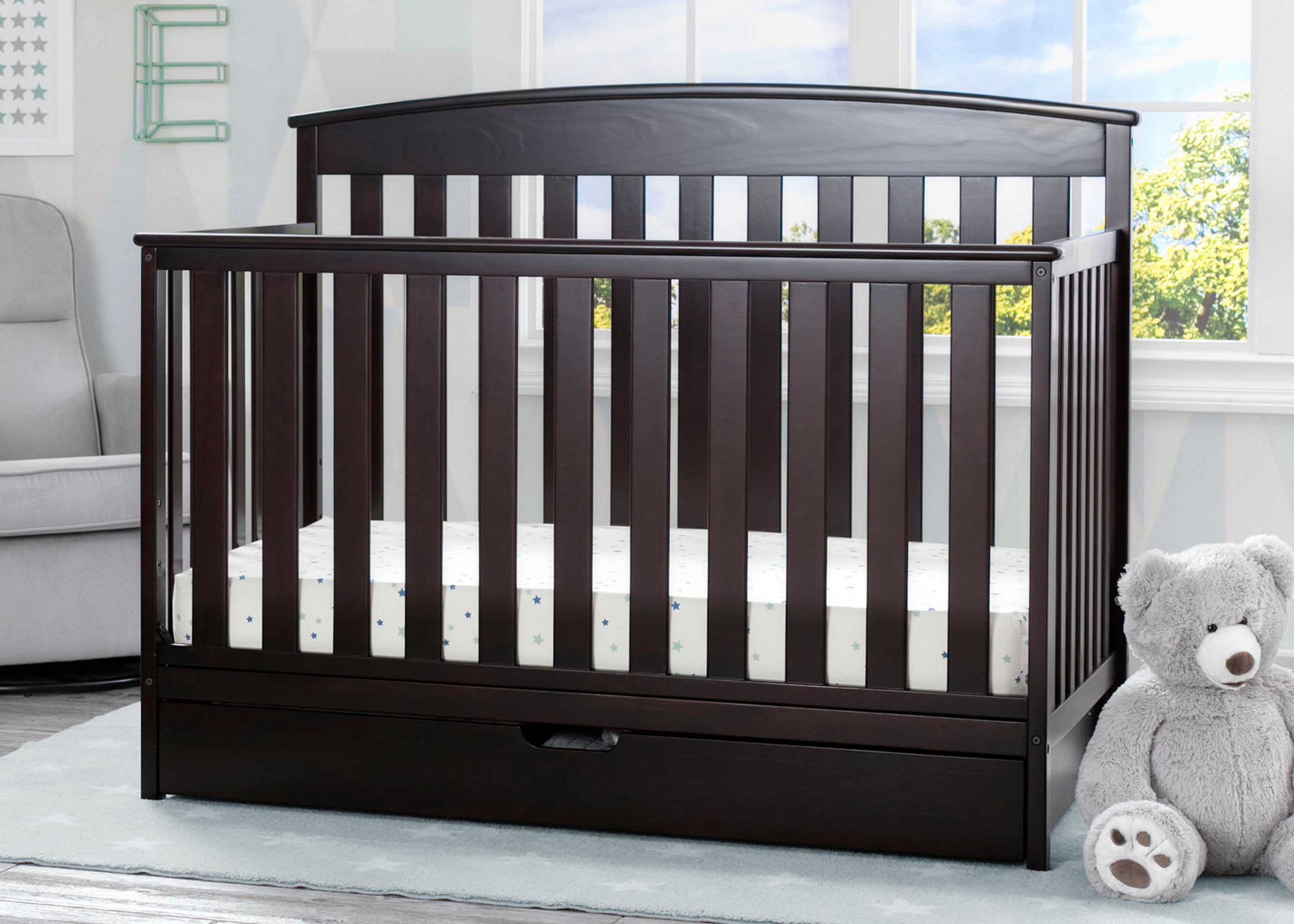 Duke 4-in-1 Convertible Baby Crib with 