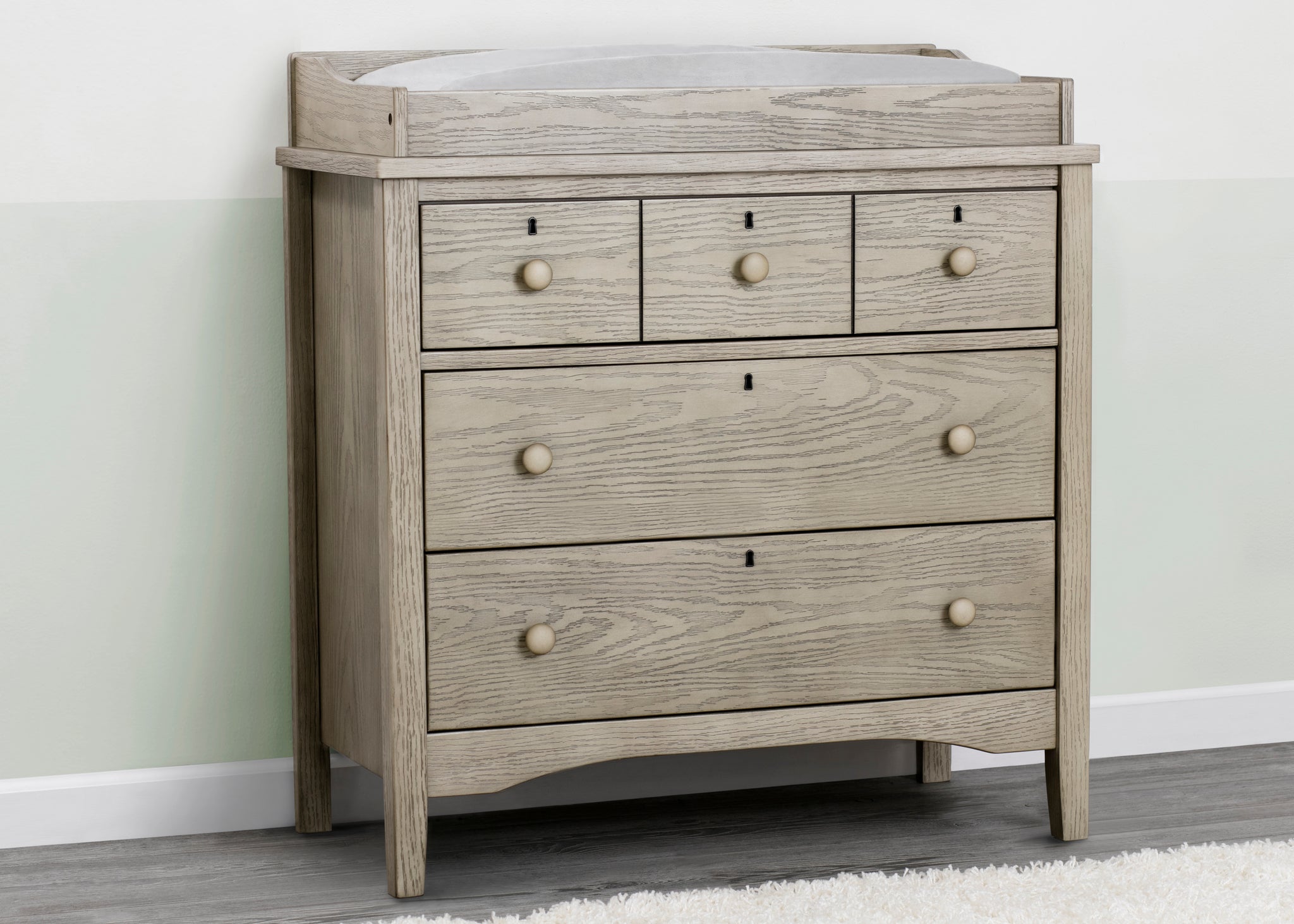 Farmhouse 3 Drawer Dresser With Changing Top Delta Children