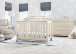 antique white baby crib