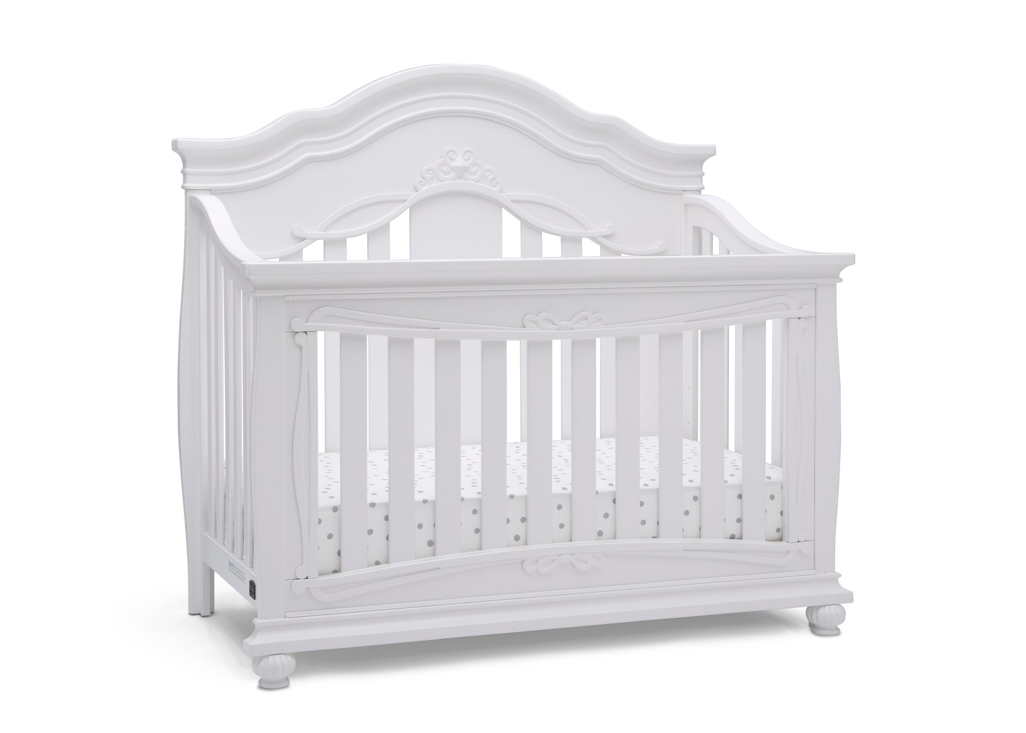 Fairytale 5 In 1 Convertible Crib With Conversion Rails Delta