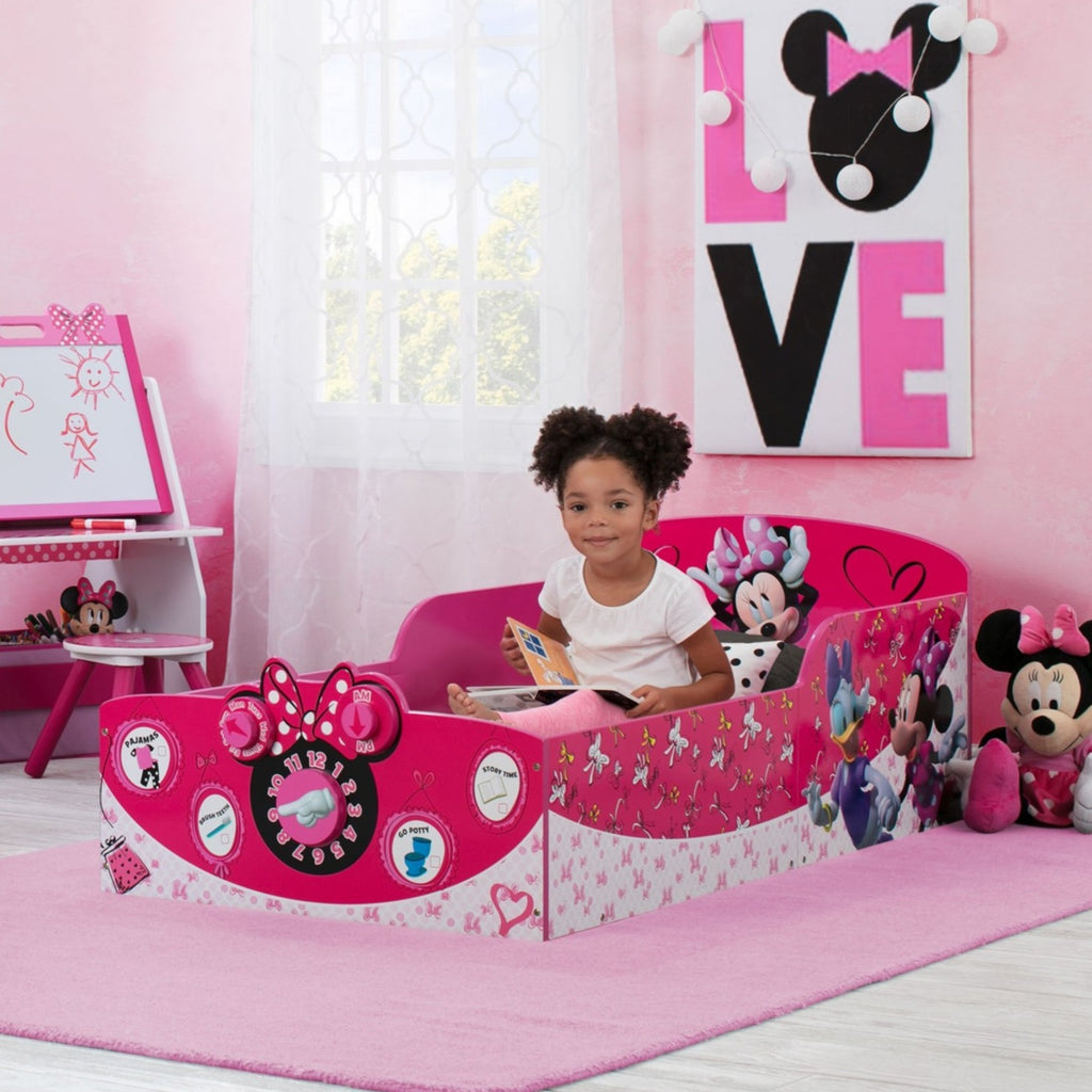 minnie mouse interactive wood toddler bed