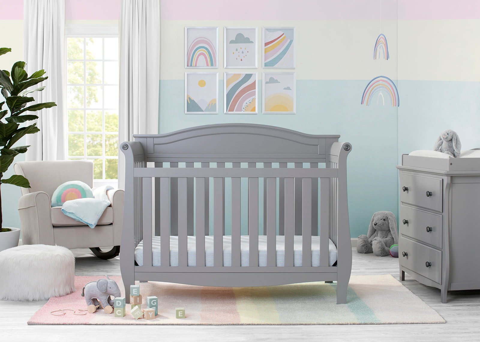 delta lancaster crib 4 in 1 white