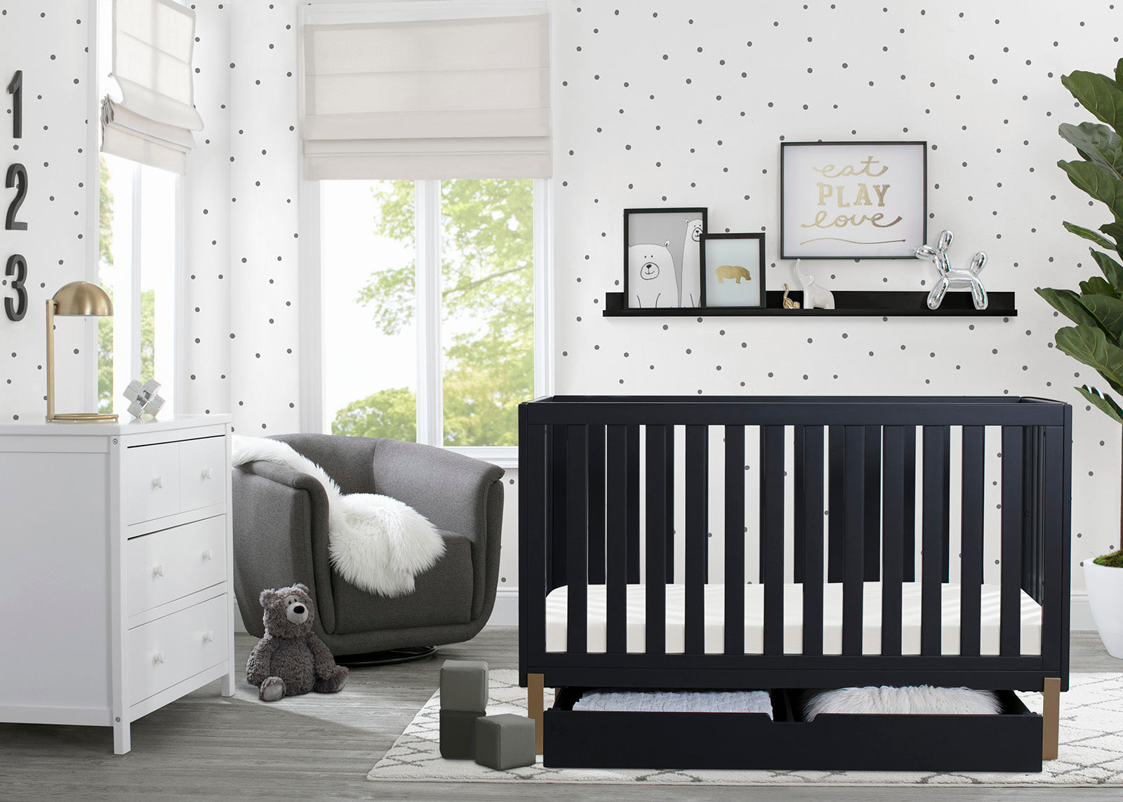 crib with under storage