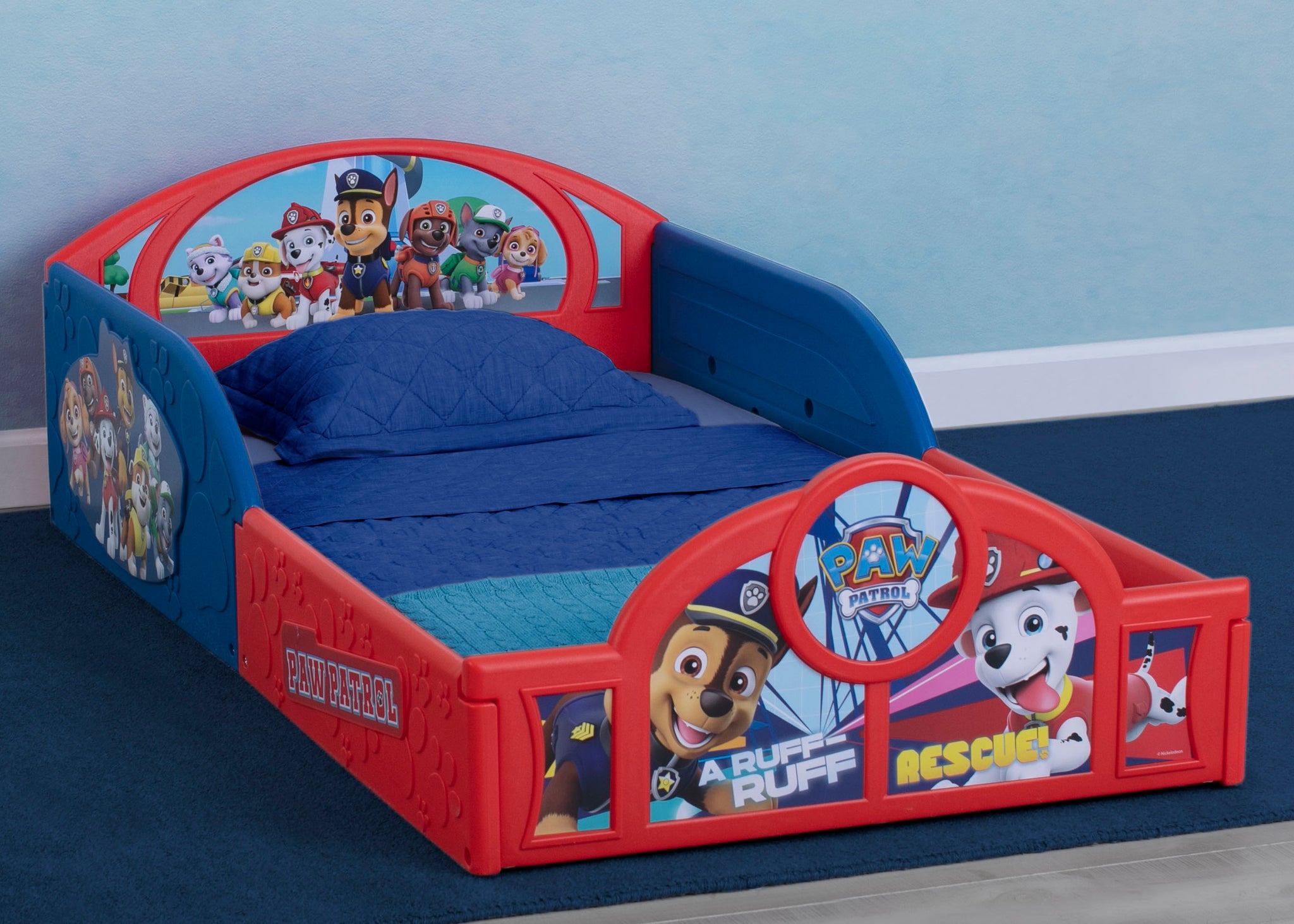 PAW Patrol Plastic Sleep and Play Toddler Bed | Delta Children