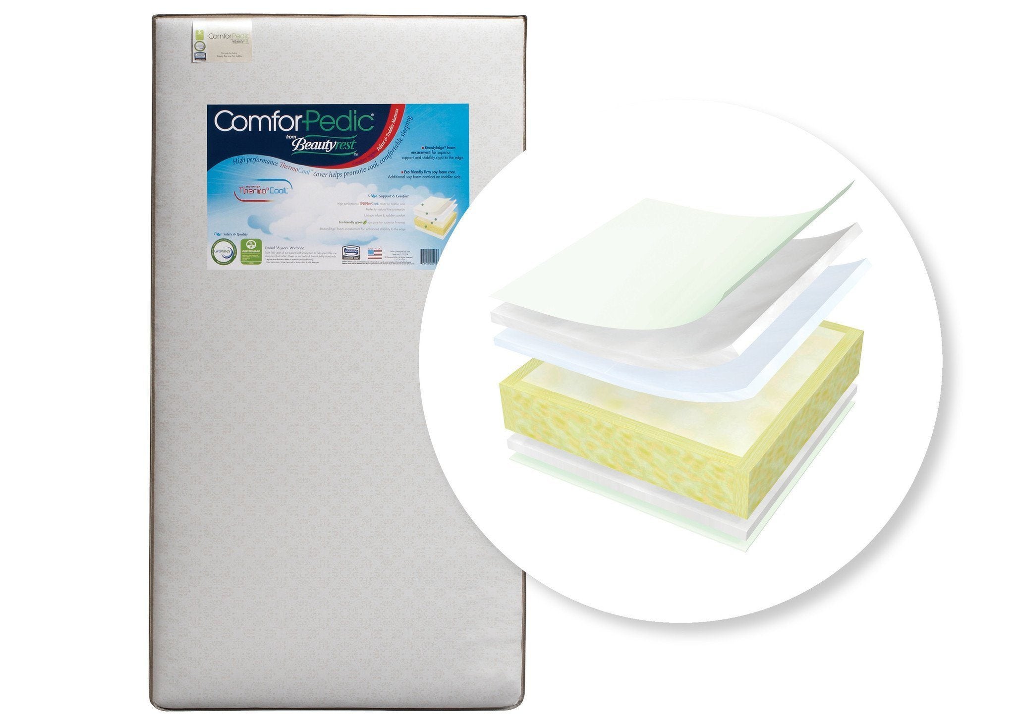 comforpedic beautyrest crib mattress