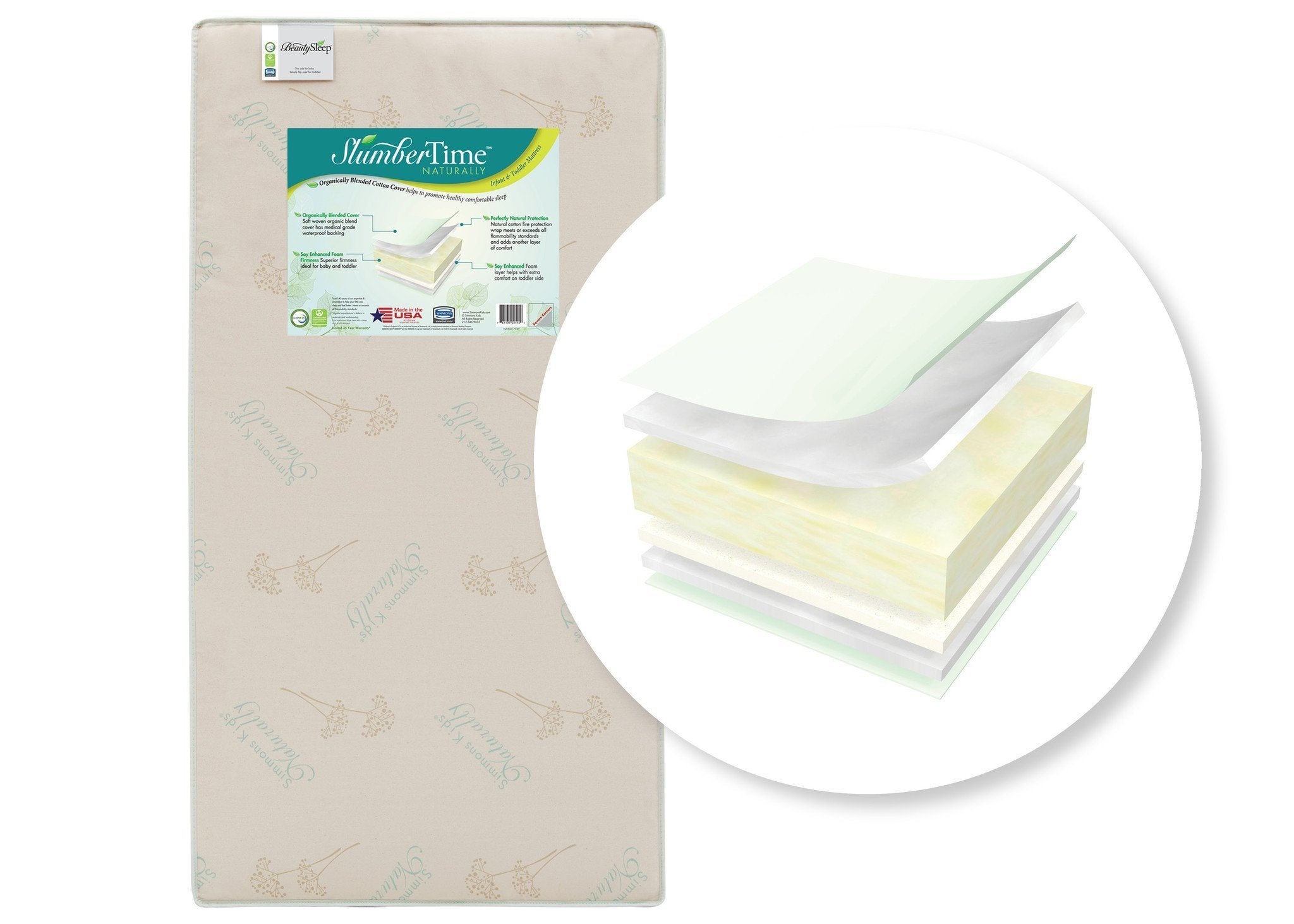 simmons natural crib mattress