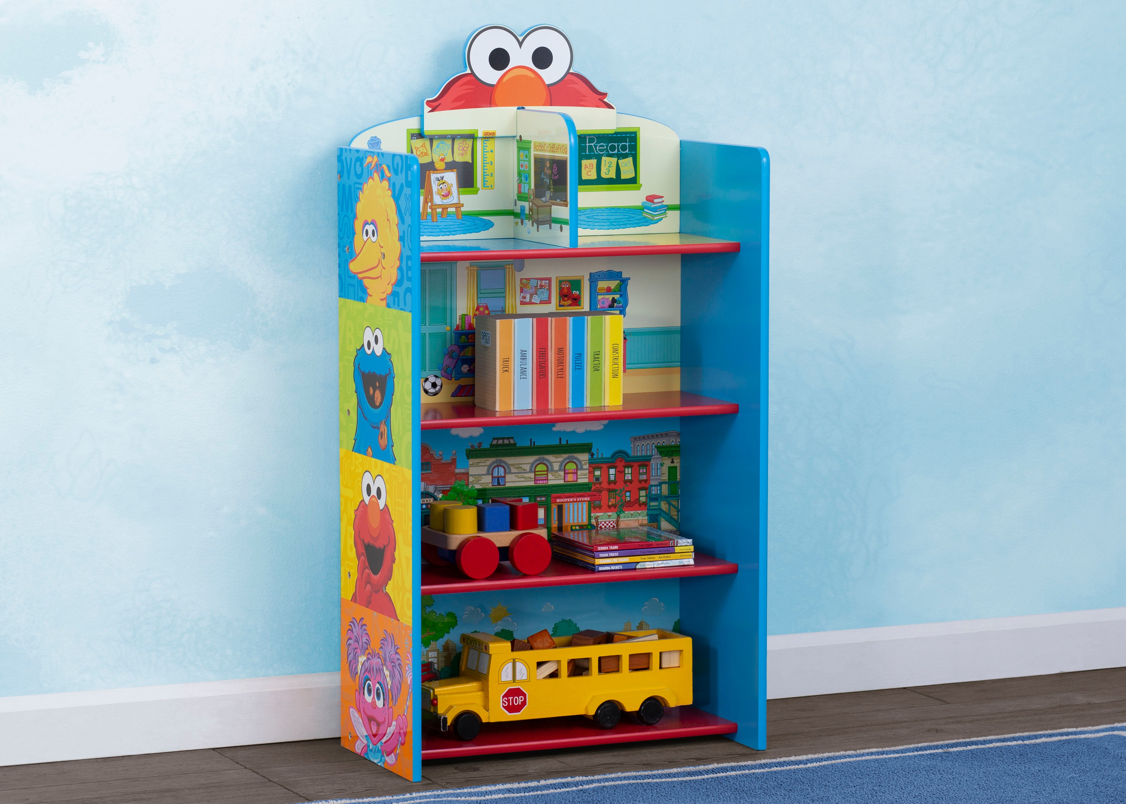 sesame street book and toy organizer